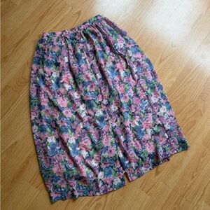 Inès de La Fressange Uniqlo Collab Floral Midi Skirt
